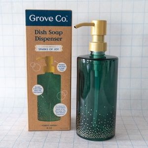 Grove Co. Limited Edition Glass Soap Dispenser - "Sparks of Joy"